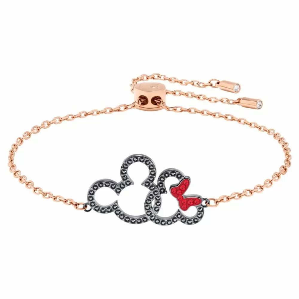 Браслет Swarovski Mickey & Minnie | Rose Gold | Кристаллы Сваровски