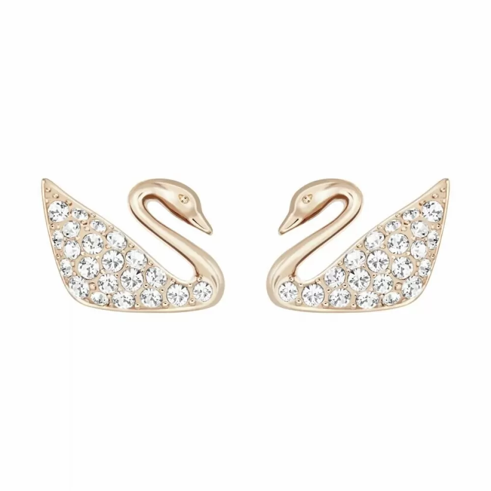 Серьги Swarovski Swan Mini Pierced  | Лебеди | Кристаллы Сваровски
