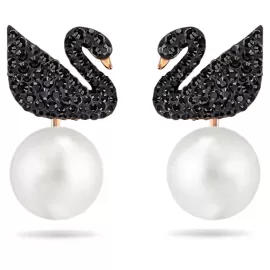 Серьги-джекеты Swarovski Iconic Swan | Лебеди | Кристаллы Сваровски