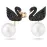 Серьги-джекеты Swarovski Iconic Swan | Лебеди | Кристаллы Сваровски