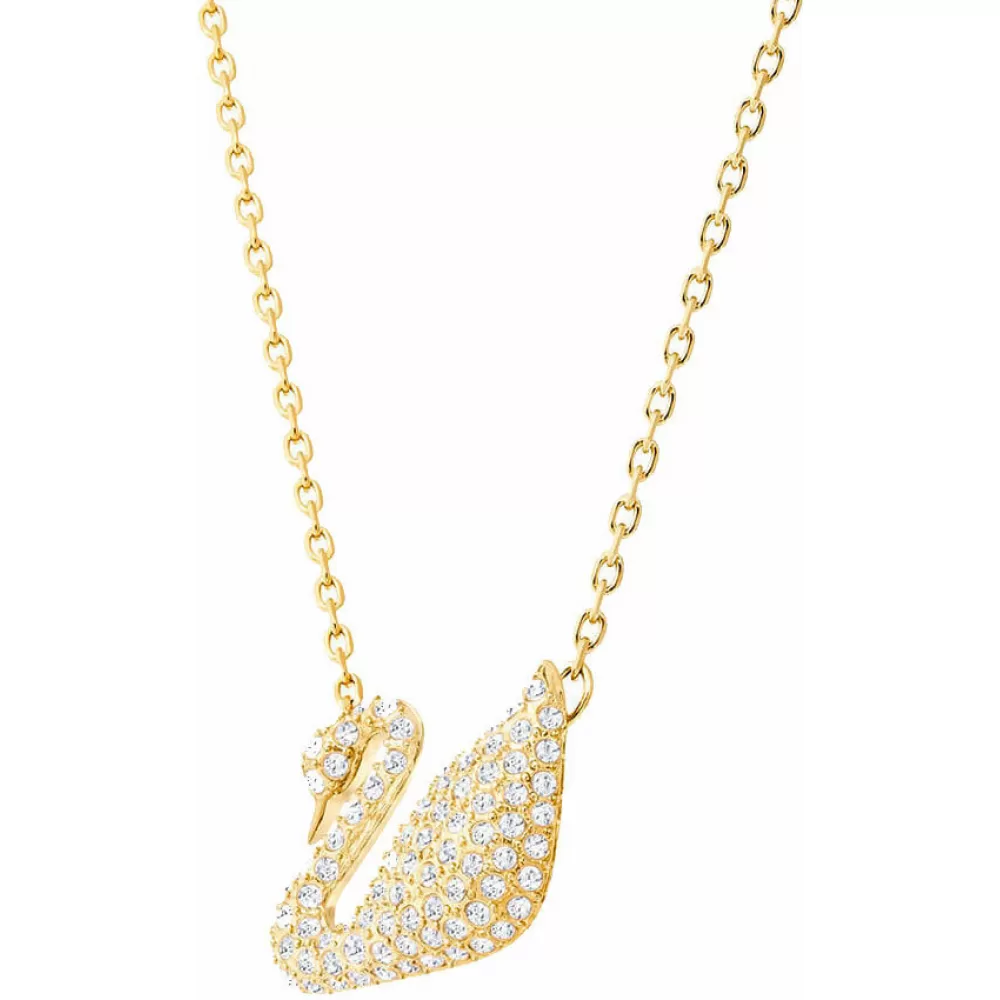 Колье Swarovski Лебедь Gold | Кристаллы Swarovski