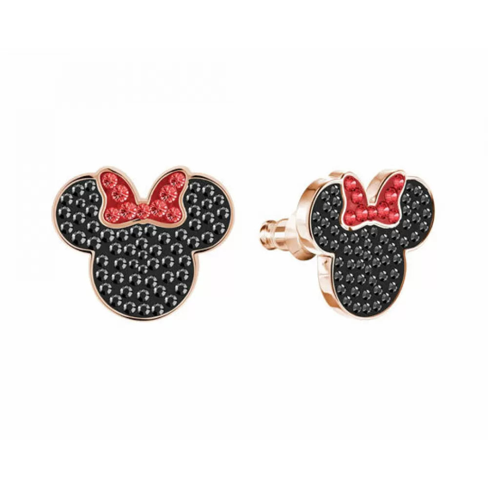Серьги-пусеты Swarovski Минни Маус | Кристаллы Сваровски