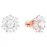 Серьги Swarovski Sunshine Pierced White| Rose Gold | Кристаллы Сваровски