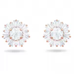 Серьги Swarovski Sunshine Pierced White| Rose Gold | Кристаллы Сваровски