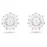 Серьги Swarovski Sunshine Pierced White| Rose Gold | Кристаллы Сваровски