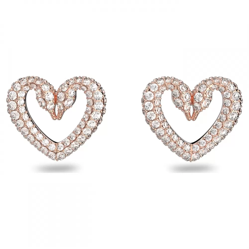 Серьги Swarovski Heart | Кристаллы Сваровски