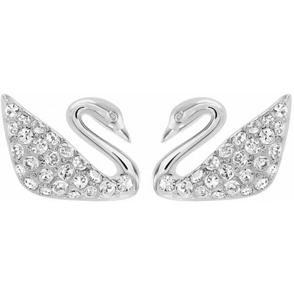 Серьги Swarovski Swan Mini Pierced  | Лебеди | Кристаллы Сваровски
