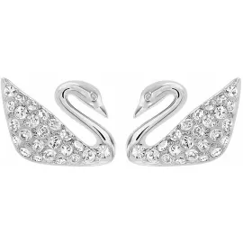 Серьги Swarovski Swan Mini Pierced  | Лебеди | Кристаллы Сваровски