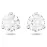 Серьги-пусеты Swarovski Solitaire | White Gold | кристаллы Swarovski