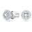 Серьги-пусеты Swarovski Angelic Square Blue | кристаллы Swarovski