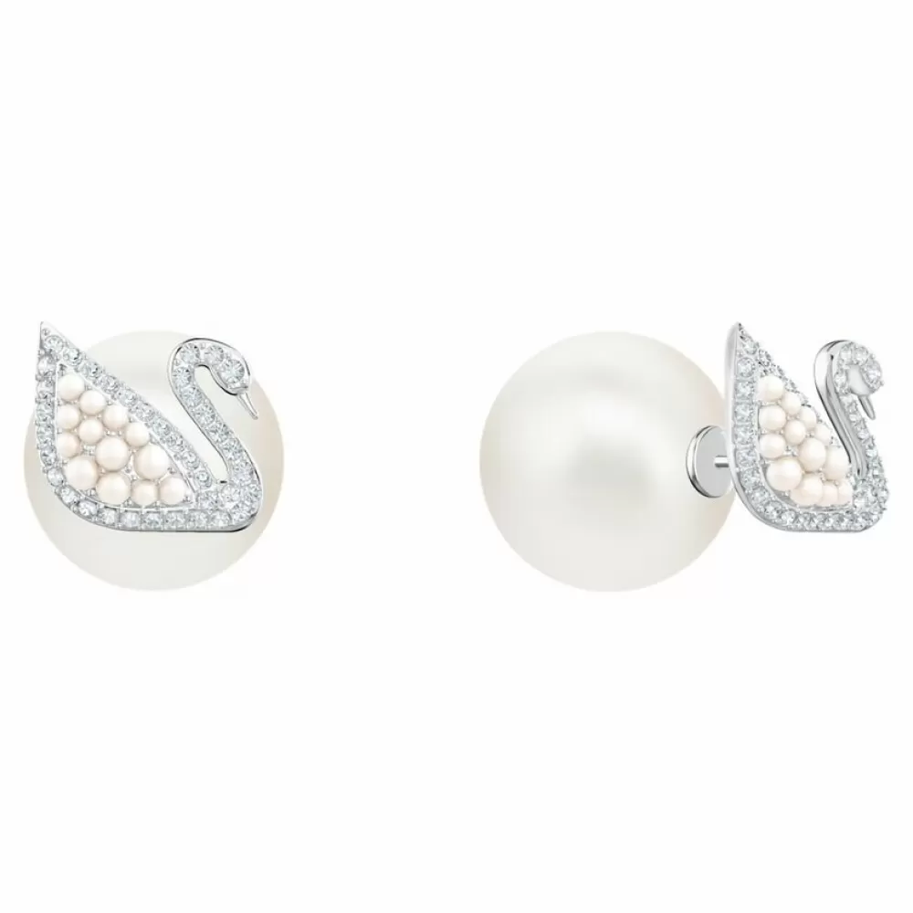 Серьги Swarovski Iconic Swan Stud Pierced | Лебеди | кристаллы Swarovski
