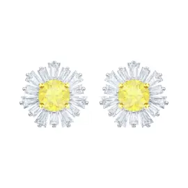 Серьги Swarovski Sunshine Pierced | White Gold | Кристаллы Сваровски
