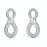 Серьги Swarovski Infinity Drop| Кристаллы Сваровски