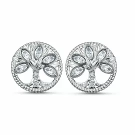 Серьги-пусеты Swarovski Symbolic Tree of Life | Дерево жизни | Кристаллы Сваровски