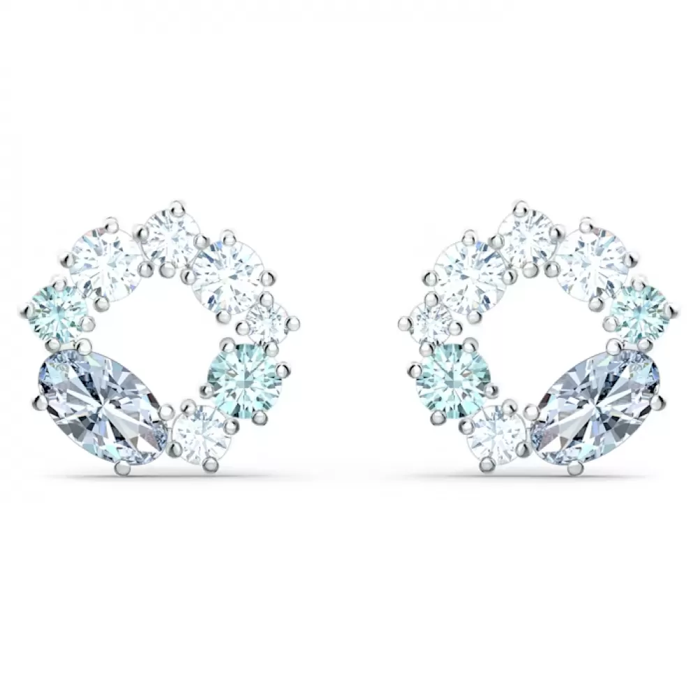 Серьги-пусеты Swarovski Attract hoop | Кристаллы Сваровски