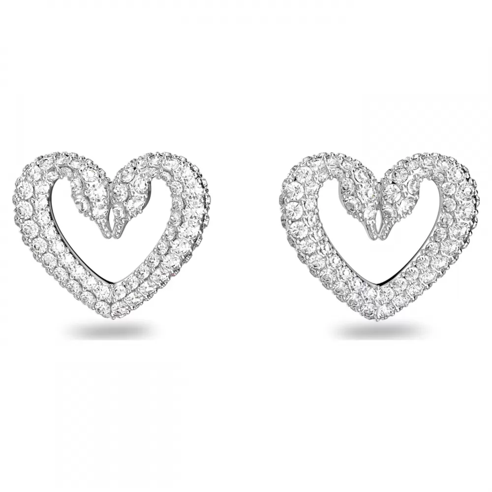 Серьги Swarovski Heart | Кристаллы Сваровски