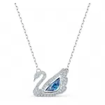 Колье Swarovski Dancing Swan Blue | Лебедь | Кристаллы Swarovski