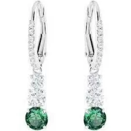 Серьги Swarovski Attract Trilogy Green | Кристаллы Сваровски