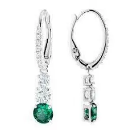 Серьги Swarovski Attract Trilogy Green | Кристаллы Сваровски
