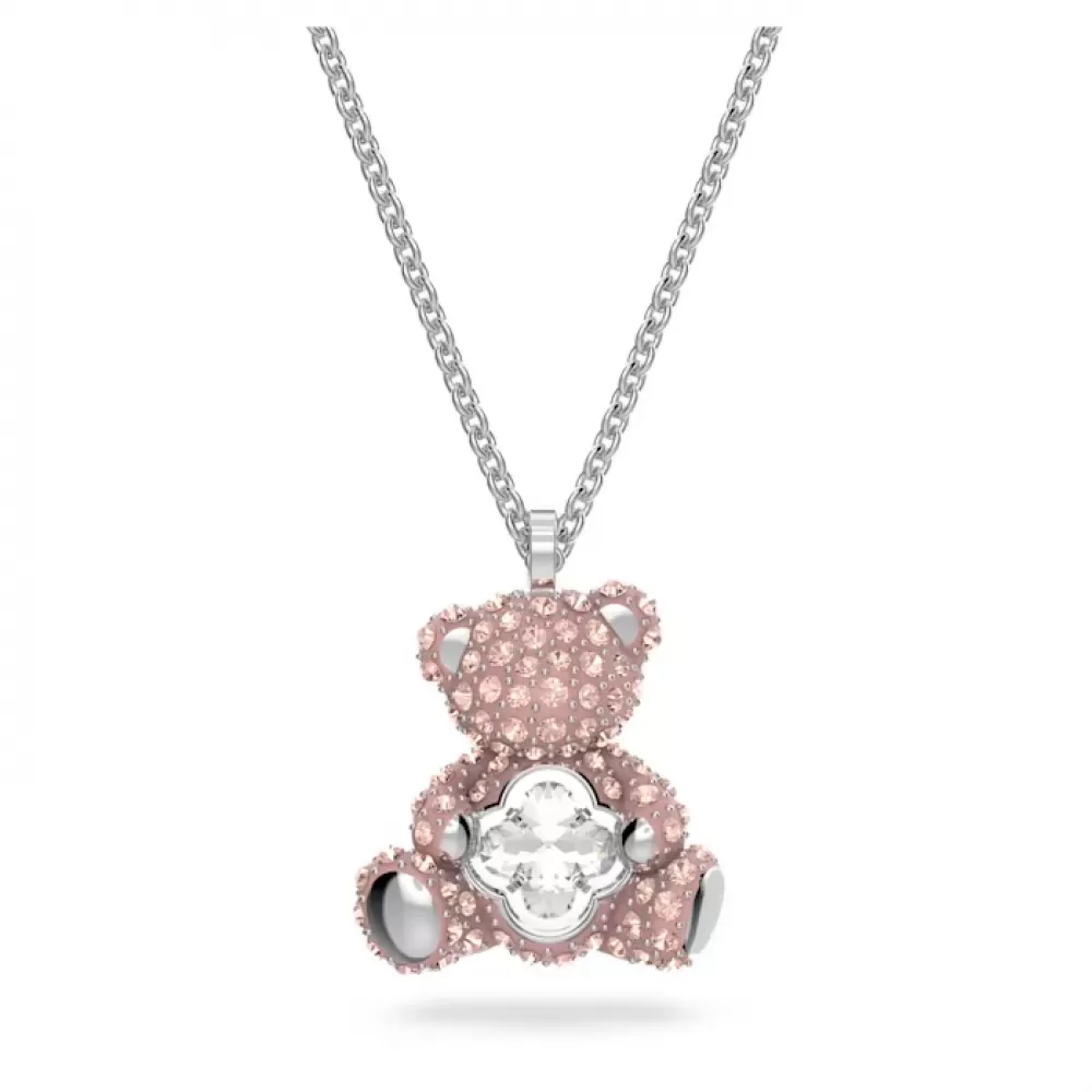 Колье Swarovski Pink Teddy | Мишка | Кристаллы Swarovski