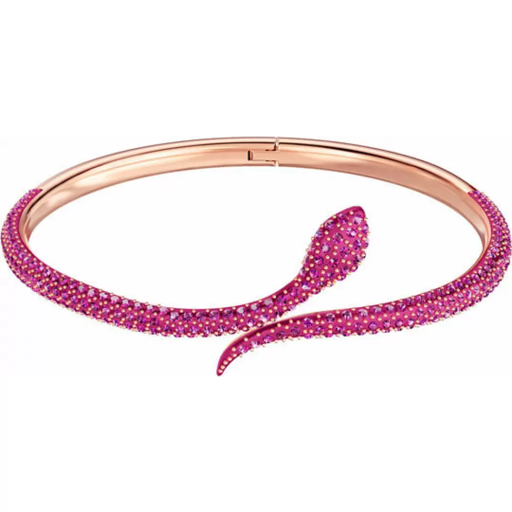 Браслет Swarovski Leslie Pink | Змея | кристаллы Swarovski