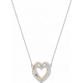 Колье Swarovski Infinity Double Heart | Кристаллы Сваровски