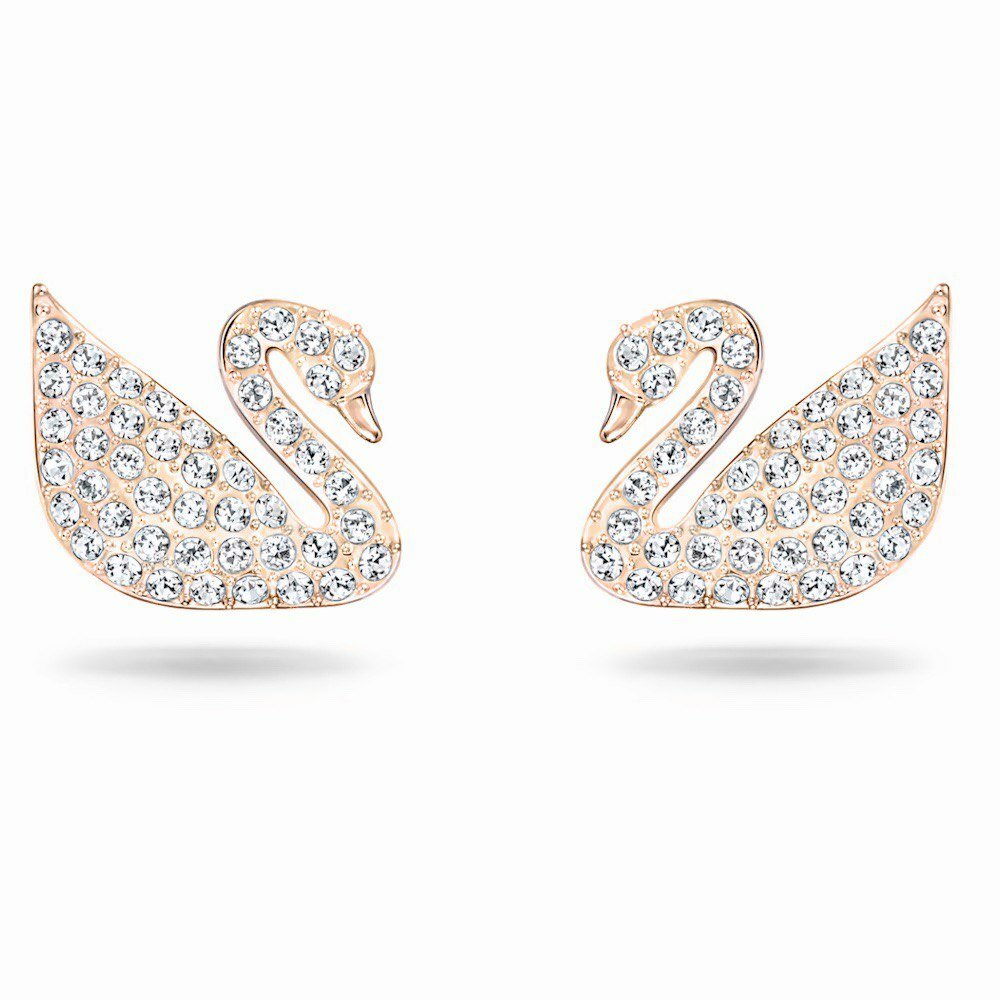 Серьги Swarovski Swan Pave / Лебеди / Кристаллы Сваровски