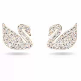Серьги Swarovski Swan Pave / Лебеди / Кристаллы Сваровски