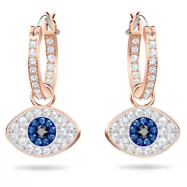 Серьги Swarovski Symbolic Hoop Evil eye | Кристаллы Сваровски
