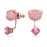 Серьги Swarovski Teddy Pink/ Кристаллы Сваровски