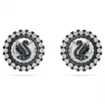 Серьги Swarovski Swan Gray | Кристаллы Сваровски