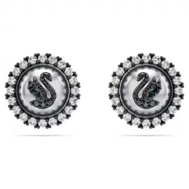 Серьги Swarovski Swan Gray | Кристаллы Сваровски