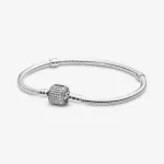 Браслет Pandora Moments Sparkling Pavé Clasp Snake
