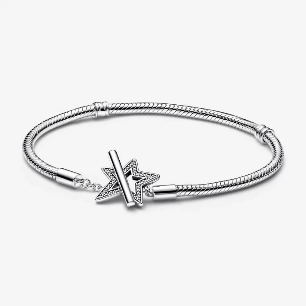 Браслет Pandora Moments Asymmetric Star T-bar Snake
