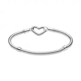Браслет Pandora Moments Heart Closure Snake