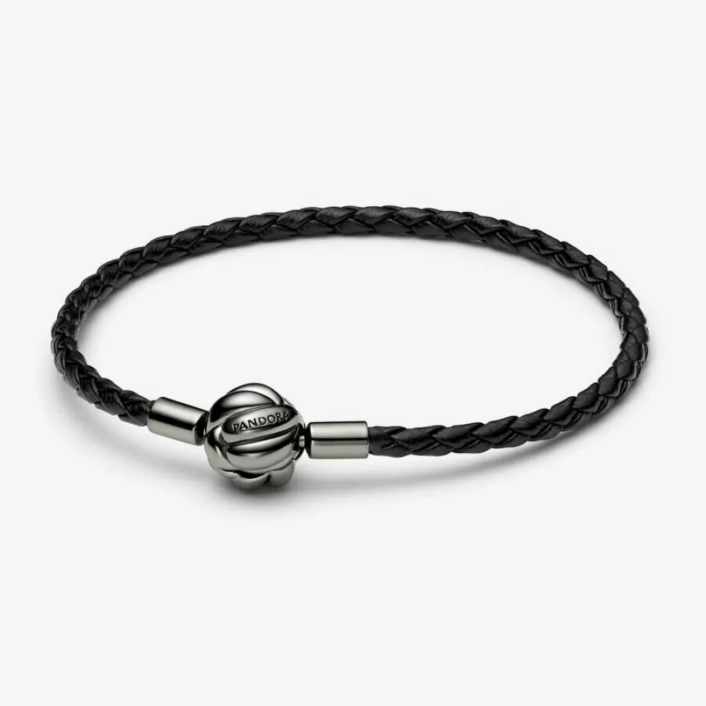 Браслет Pandora Moments Love Knot Braided Leather