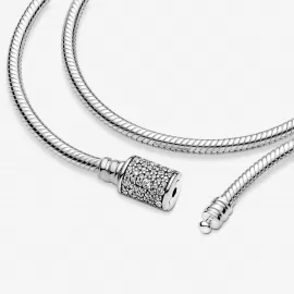 Браслет Pandora Moments Double Wrap Barrel Clasp Snake