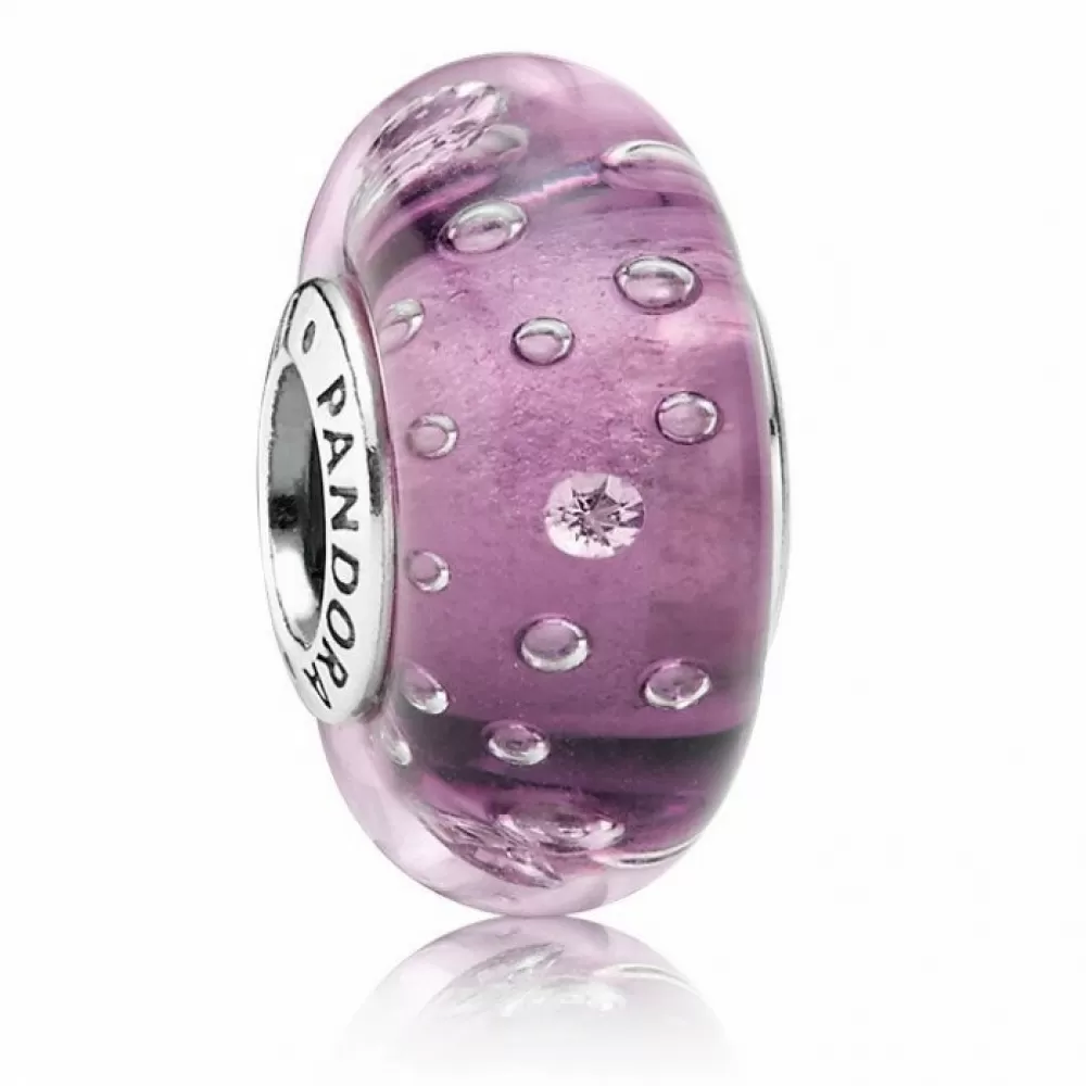 Шарм Pandora Beads-Murano Glass And Purple Fizzle