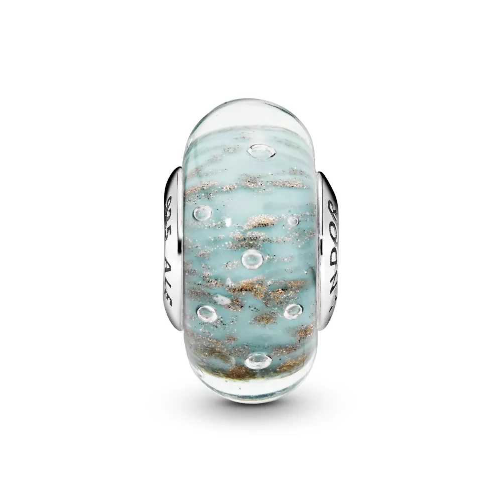 Шарм Pandora Mint Glitter Murano