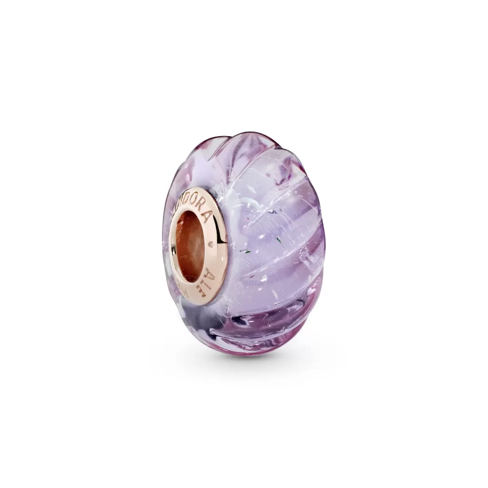 Шарм Pandora Rose Glittering Grooves Murano