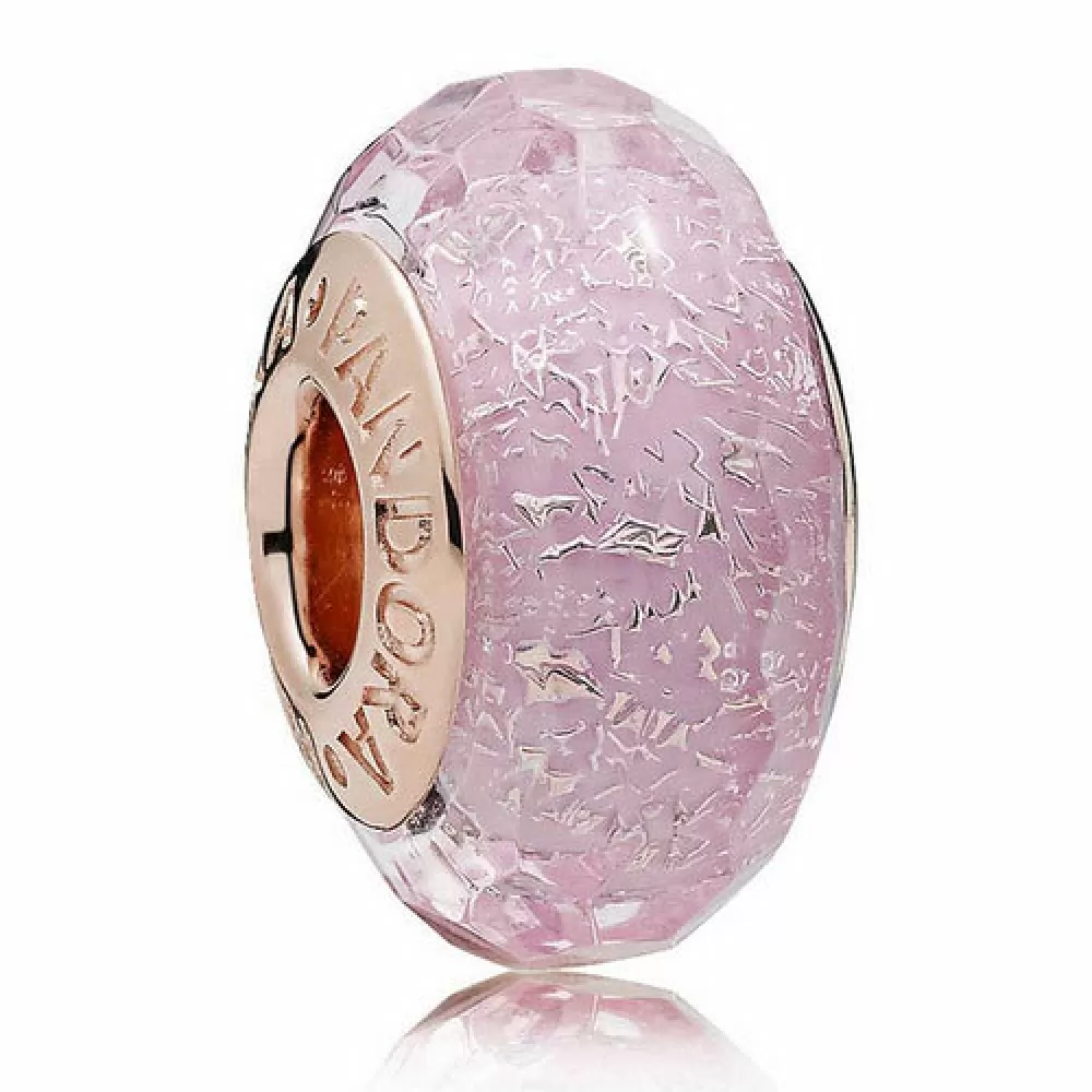 Шарм Pandora Pink Murano Glass Bead on Rose coloured