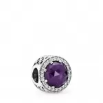 Шарм Pandora Radiant Hearts with Royal-Purple Crystal