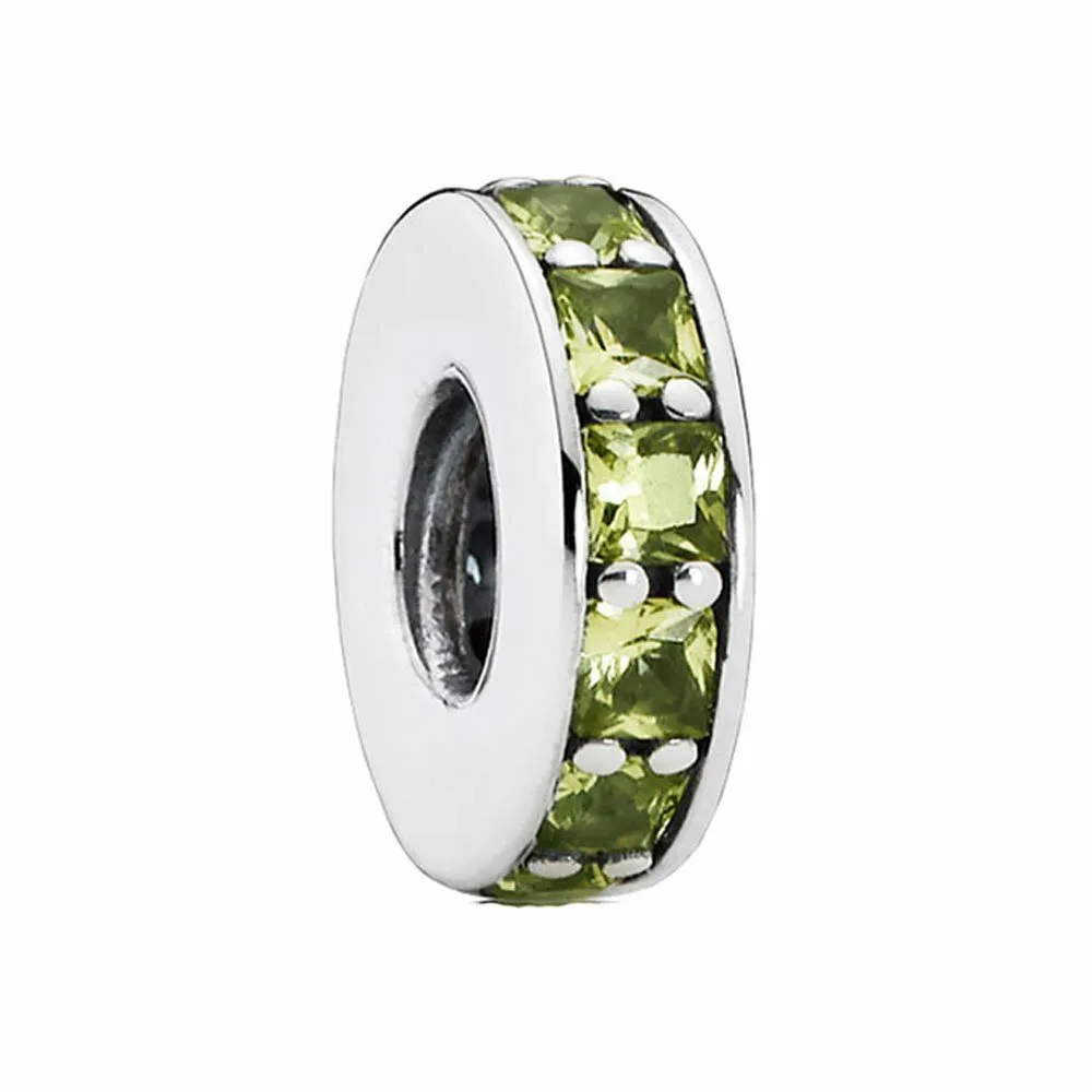 Шарм Pandora Eternity Spacer with Olive-Green Crystal