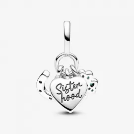 Шарм Pandora Four Leaf Clover, Heart and Horseshoe Triple Dangle