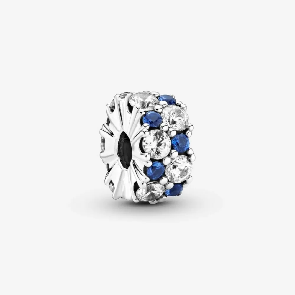 Шарм Pandora Clear & Blue Sparkling Clip