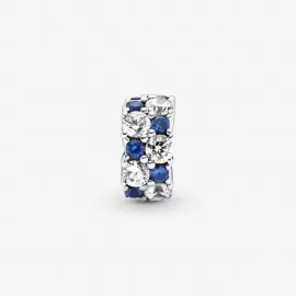 Шарм Pandora Clear & Blue Sparkling Clip