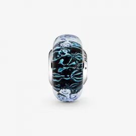 Шарм Pandora Wavy Dark Blue Murano Glass Ocean