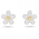Серьги-гвоздики Сваровски Цветки серебристый|золотистый