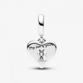 Шарм Pandora Red Heart & Keyhole Double Dangle