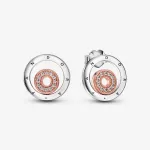 Серьги Pandora Signature Two-tone Logo Circles